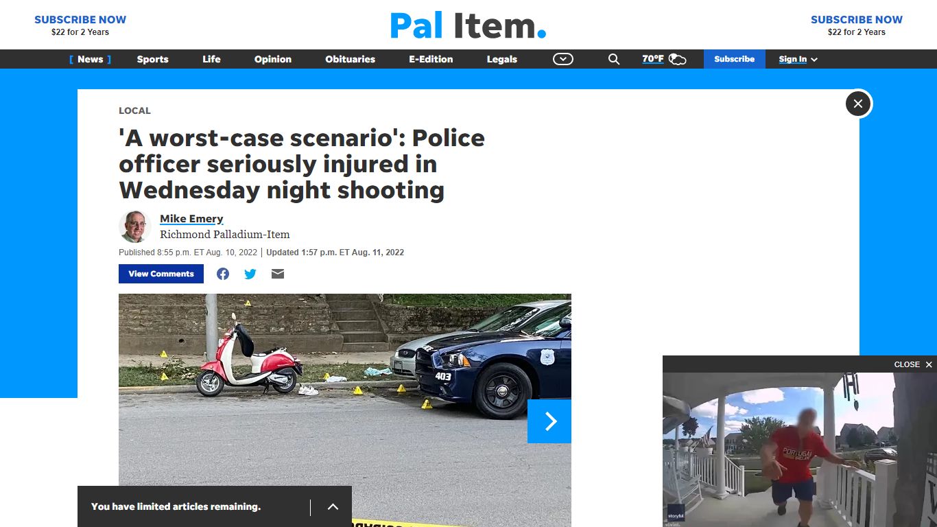 'A worst-case scenario': Police officer seriously injured in Wednesday ...